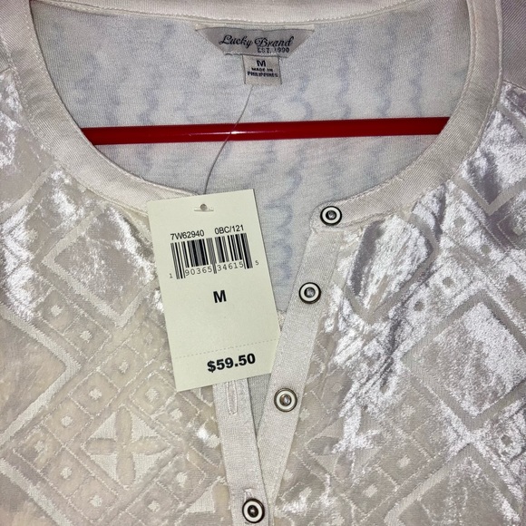 NWT Lucky Brand top size M - Picture 3 of 8